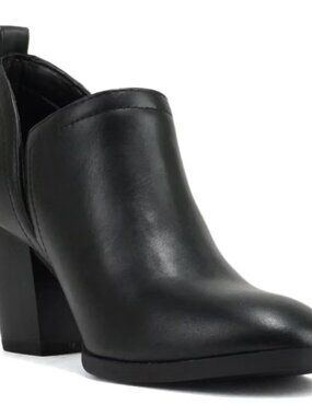 Soda Almond Toe V-Cut Slip-On Ankle Boot